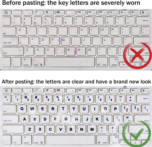 3 PCS Hebrew Keyboard Stickers,Black Background with White Lettering for Laptop Computer Notebook Desktop, Replacement Computer Keyboard Stickers...